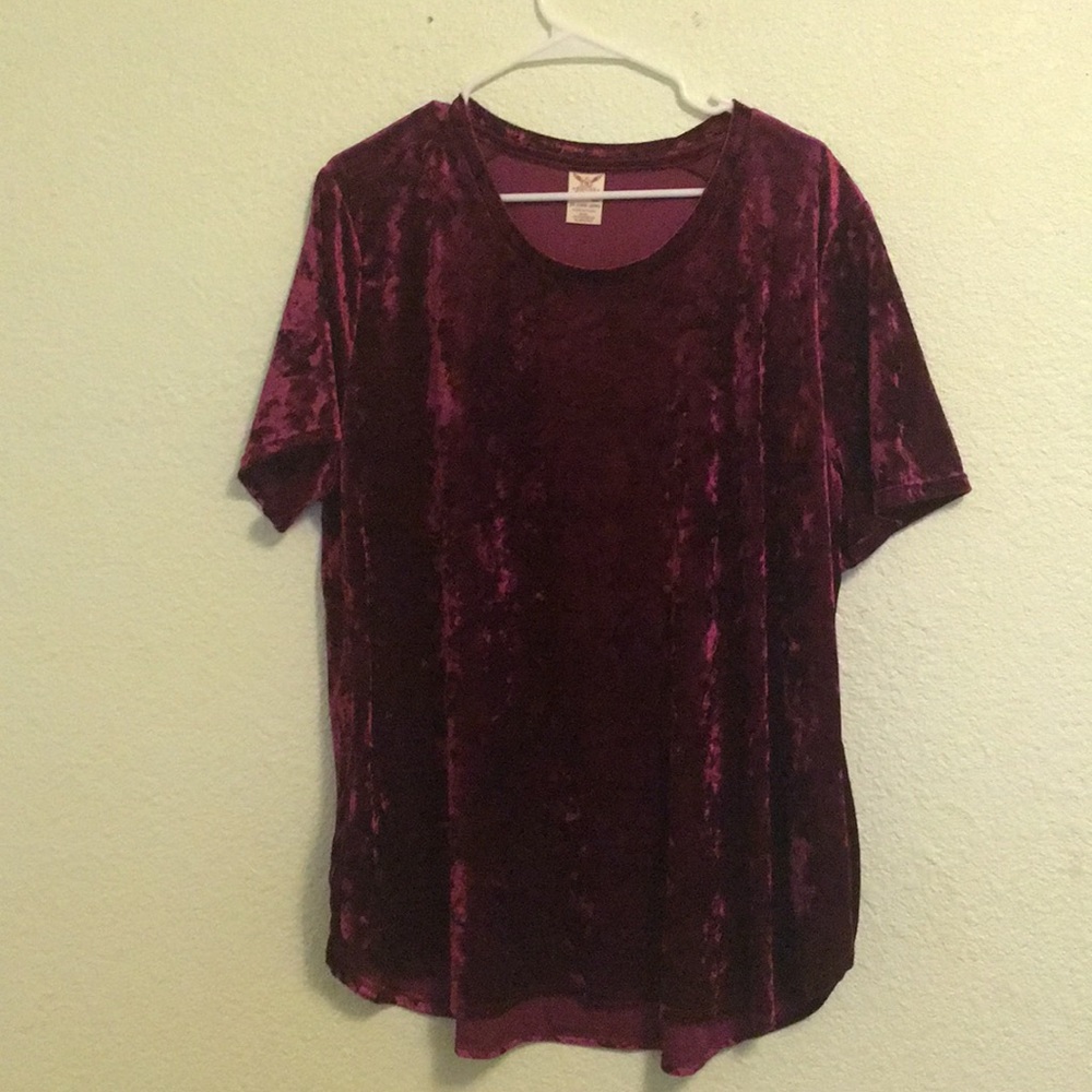 Crushed velvet goth shirt